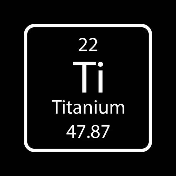 Símbolo Titânio Elemento Químico Tabela Periódica Ilustração Vetorial —  Vetores de Stock