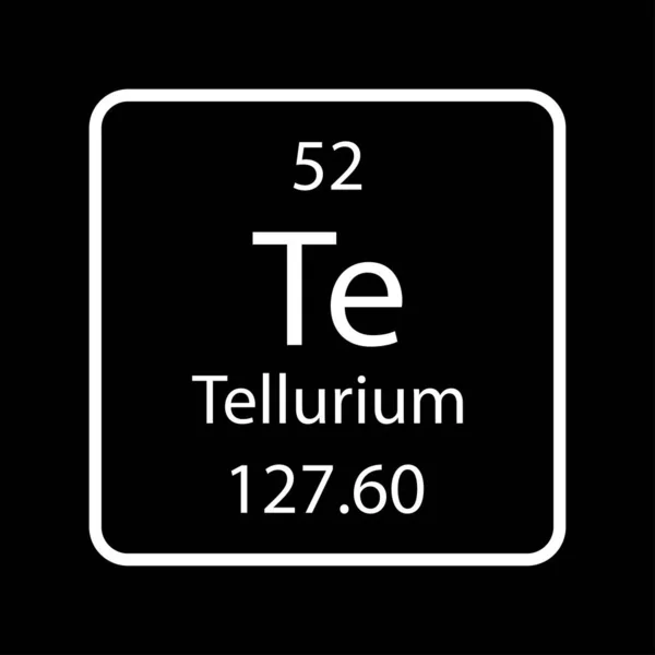 Símbolo Telúrio Elemento Químico Tabela Periódica Ilustração Vetorial —  Vetores de Stock