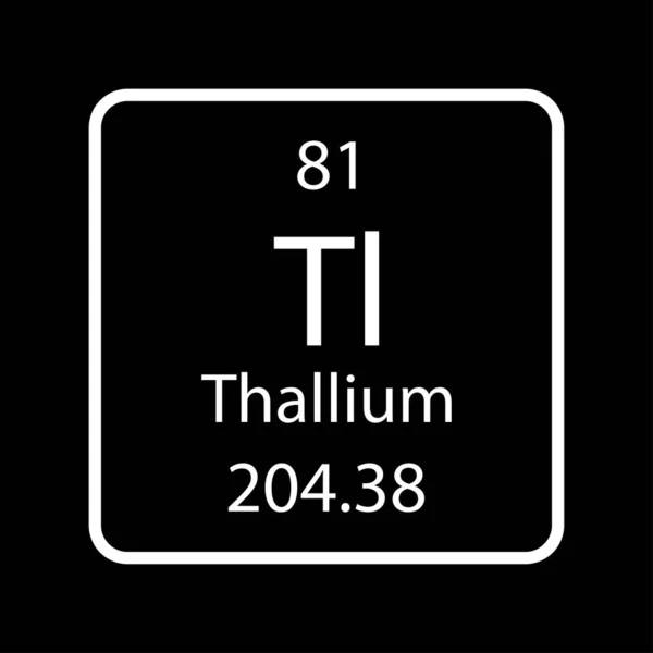 Thallium Symbol Chemical Element Periodic Table Vector Illustration — 스톡 벡터