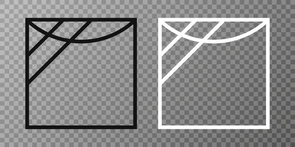 Linie Trocken Schatten Waschsalon Zeichen Vektor Symbol — Stockvektor