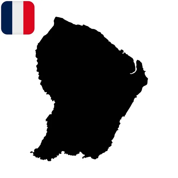 French Guyana Map Region France Vector Illustration — Stock Vector