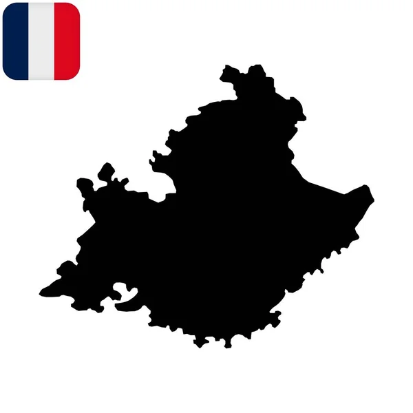 Provenza Alpes Costa Azul Mapa Región Francia Ilustración Vectorial — Vector de stock