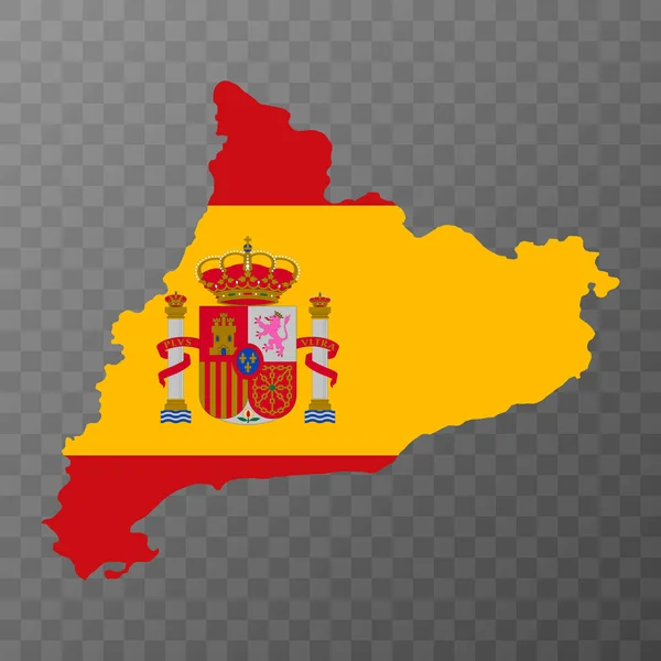 Katalonien Karta Spanien Region Vektorillustration — Stock vektor
