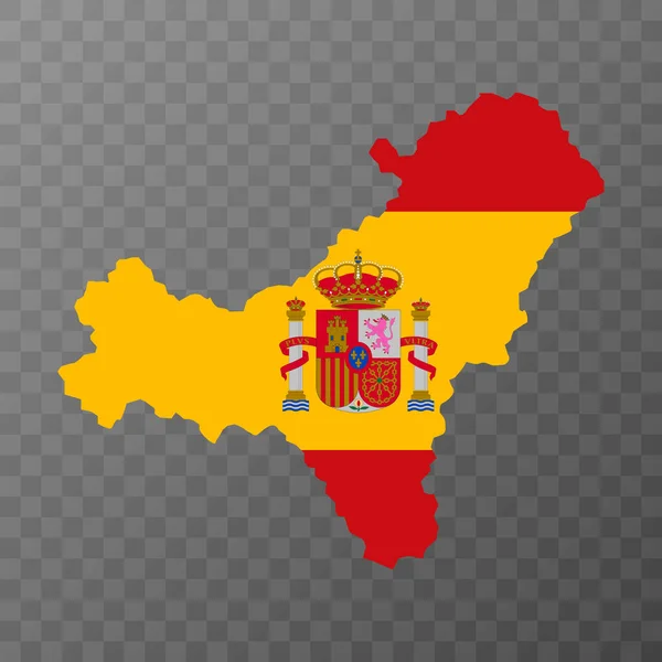 Mapa Ilha Hierro Região Espanha Ilustração Vetorial —  Vetores de Stock