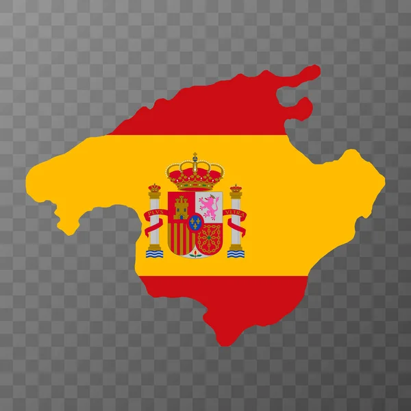 Mallorca Karte Region Spanien Vektorillustration — Stockvektor