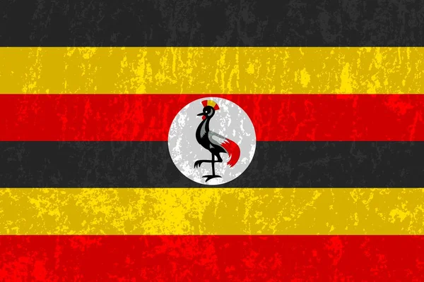 Flaga Ugandy Oficjalne Kolory Proporcje Ilustracja Wektora — Wektor stockowy