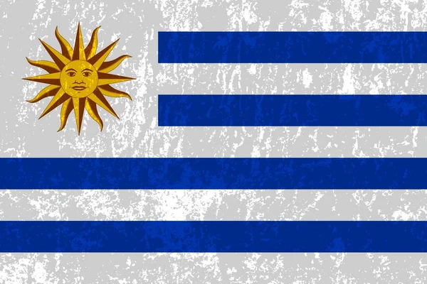 Uruguay Flag Official Colors Proportion Vector Illustration — Archivo Imágenes Vectoriales