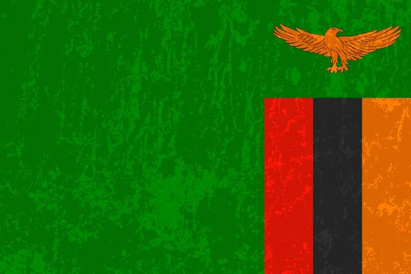 Σημαία Ζάμπια Επίσημα Χρώματα Και Αναλογία Εικονογράφηση Διανύσματος — Διανυσματικό Αρχείο