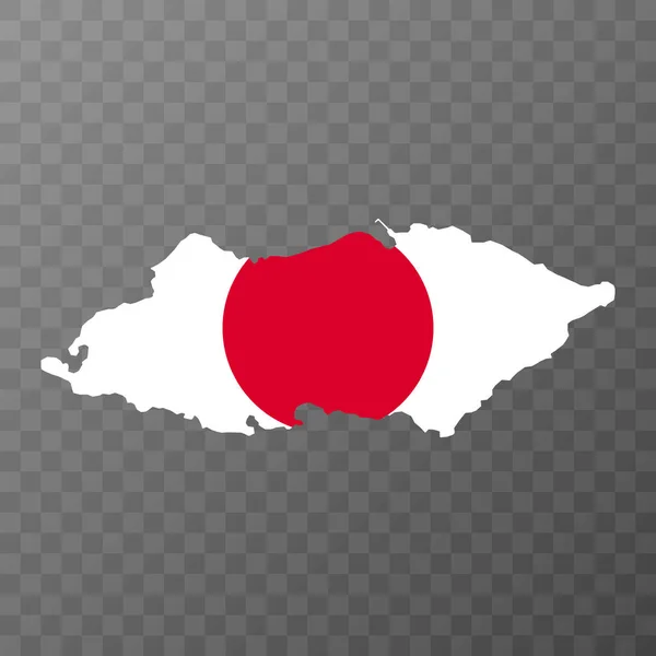 Yonaguni Ada Haritası Vektör Illüstrasyonu — Stok Vektör