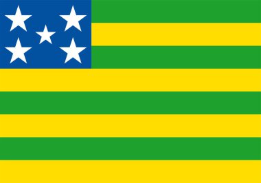 Goias Bayrağı, Brezilya eyaleti. Vektör İllüstrasyonu.
