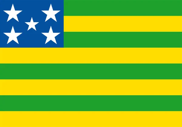 Goias Flag Staat Brazilië Vector Illustratie — Stockvector