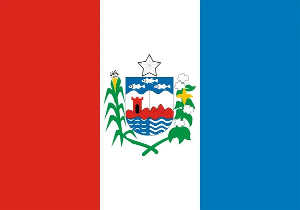 Alagoas Flag State Brazil Векторний Приклад — стоковий вектор