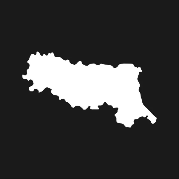 Emilia Romagna Map Region Italy Vector Illustration — Vector de stock
