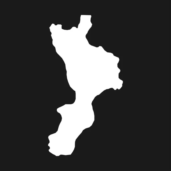 Calabria Map Region Italy Vector Illustration — Vector de stock
