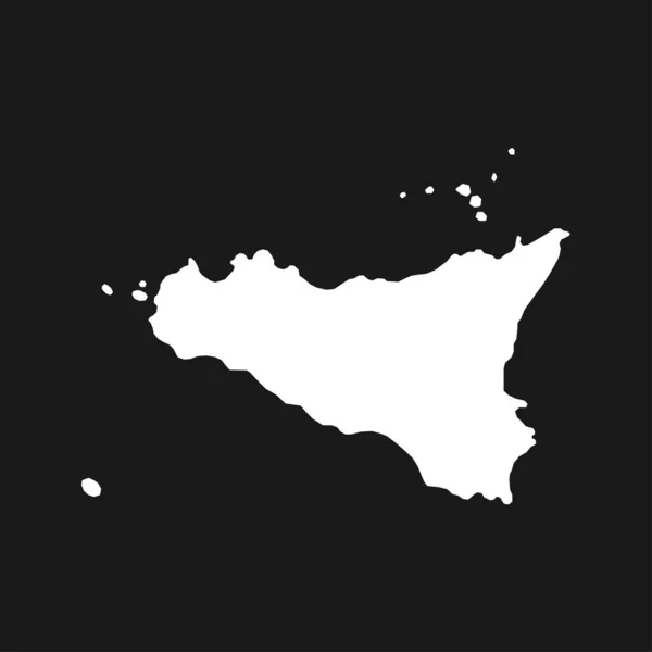 Χάρτης Σικελίας Περιφέρεια Της Ιταλίας Εικονογράφηση Διανύσματος — Διανυσματικό Αρχείο