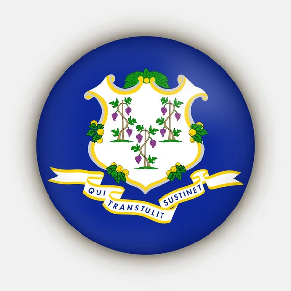 Connecticut State Flag Vector Illustration — 스톡 벡터