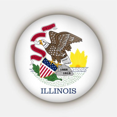 Illinois state flag. Vector illustration.