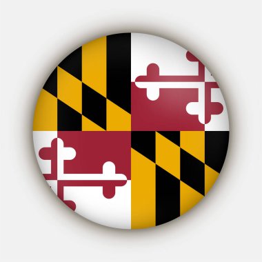 Maryland state flag. Vector illustration.