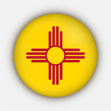 New Mexico state flag. Vector illustration.