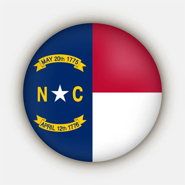 North Carolina State Flag Vector Illustration — Stock Vector