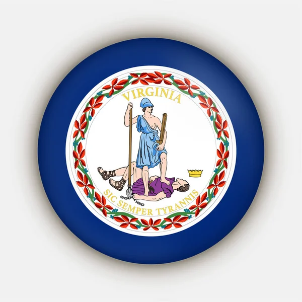Virginia State Flag Vector Illustration — ストックベクタ