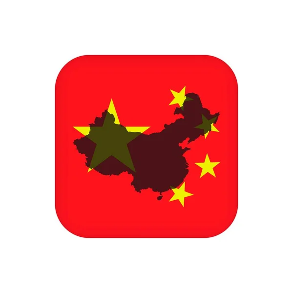 China Vlag Officiële Kleuren Vectorillustratie — Stockvector