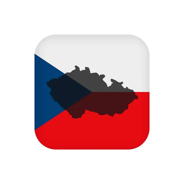 Bandera República Checa Colores Oficiales Ilustración Vectorial — Archivo Imágenes Vectoriales