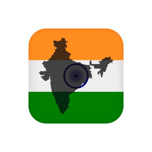 India Flag Official Colors Vector Illustration — Vettoriale Stock