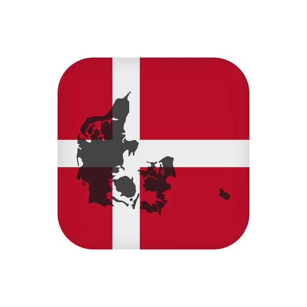 Denmark Flag Official Colors Vector Illustration — Vettoriale Stock