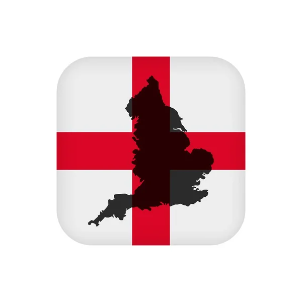 England Flag Official Colors Vector Illustration — Stock Vector