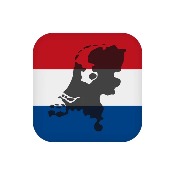Bandeira Holandesa Cores Oficiais Ilustração Vetorial — Vetor de Stock