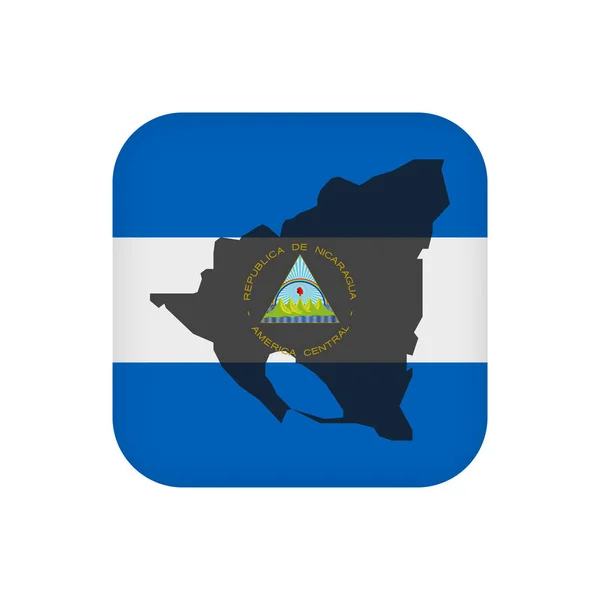 Nicaragua Flag Official Colors Vector Illustration — Stockový vektor