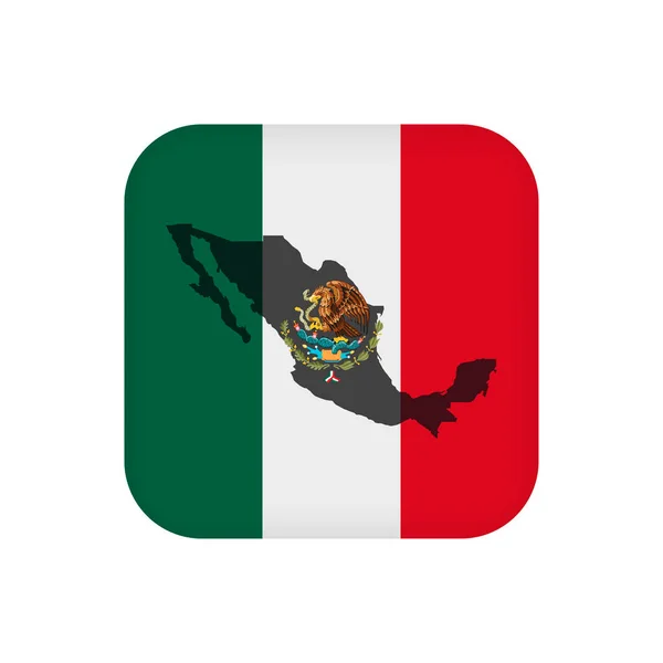 Mexico Flag Official Colors Vector Illustration — Vetor de Stock