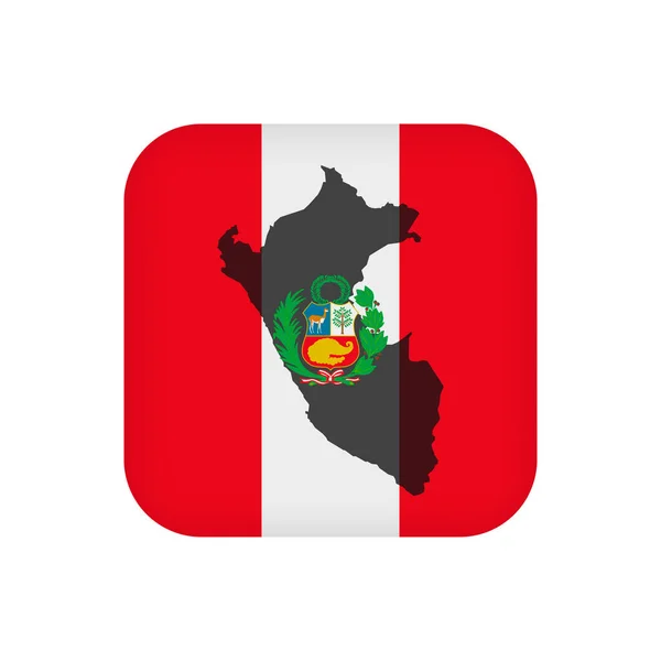 Peru Flag Official Colors Vector Illustration — Stock vektor