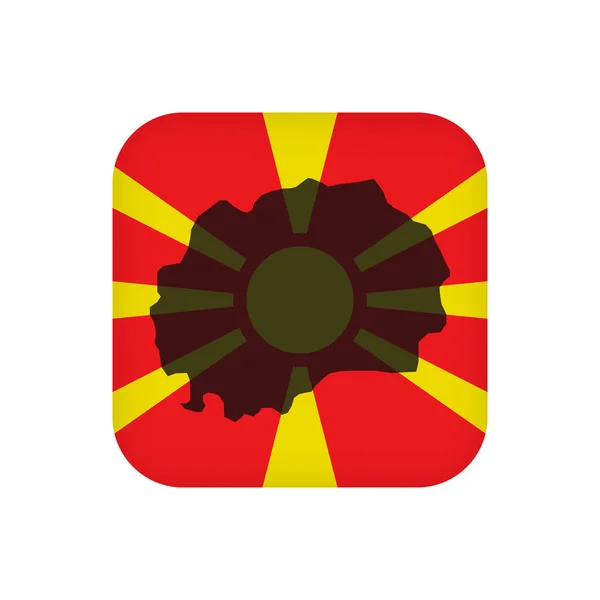Bandera Macedonia Del Norte Colores Oficiales Ilustración Vectorial — Archivo Imágenes Vectoriales