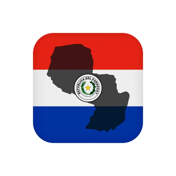 Paraguay Flag Official Colors Vector Illustration — Stock vektor