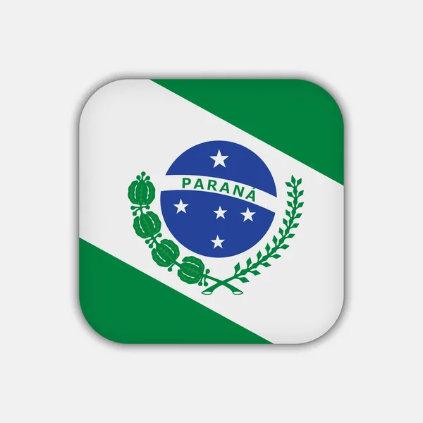 Parana Flag Staat Brazilië Vector Illustratie — Stockvector