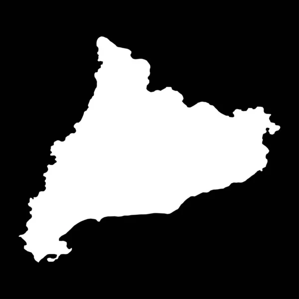 Katalónia Térkép Spanyolország Régió Vektorillusztráció — Stock Vector