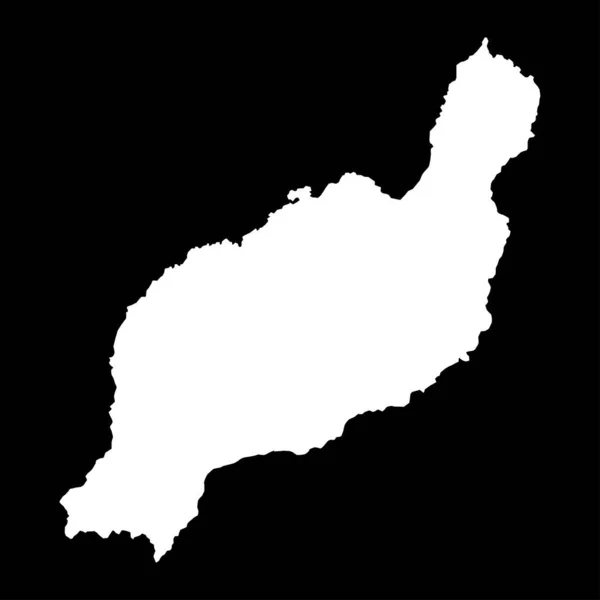 Karte Der Insel Lanzarote Region Spanien Vektorillustration — Stockvektor