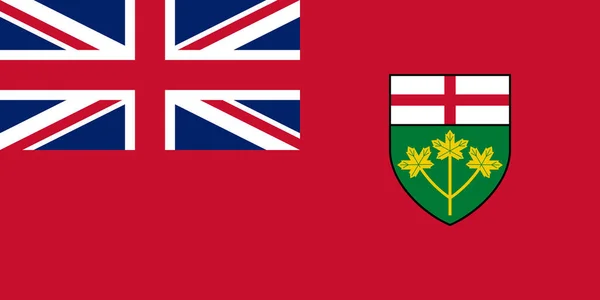 Ontario Vlag Provincie Canada Vectorillustratie — Stockvector