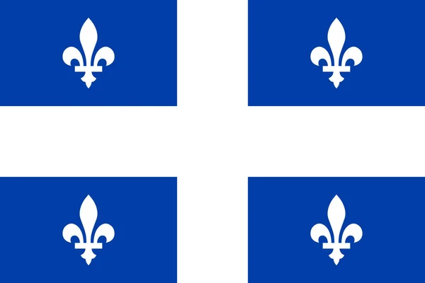 Флаг Квебека Провинция Канада Векторная Иллюстрация — стоковый вектор
