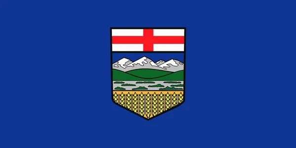 Flagge Von Alberta Provinz Von Kanada Vektorillustration — Stockvektor