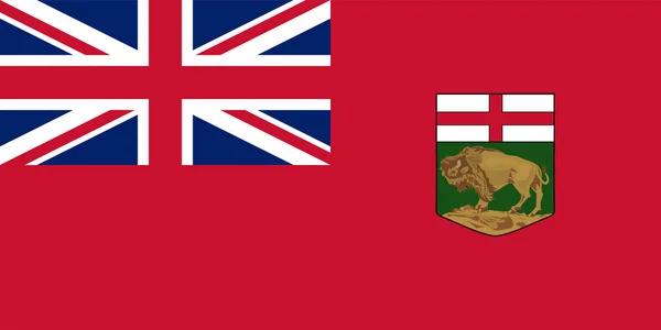 Flagge Von Manitoba Provinz Von Kanada Vektorillustration — Stockvektor
