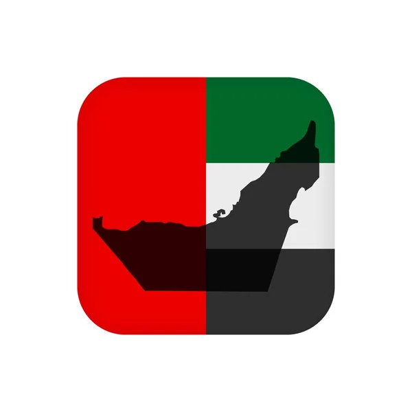 United Arab Emirates Flag Official Colors Vector Illustration — ストックベクタ