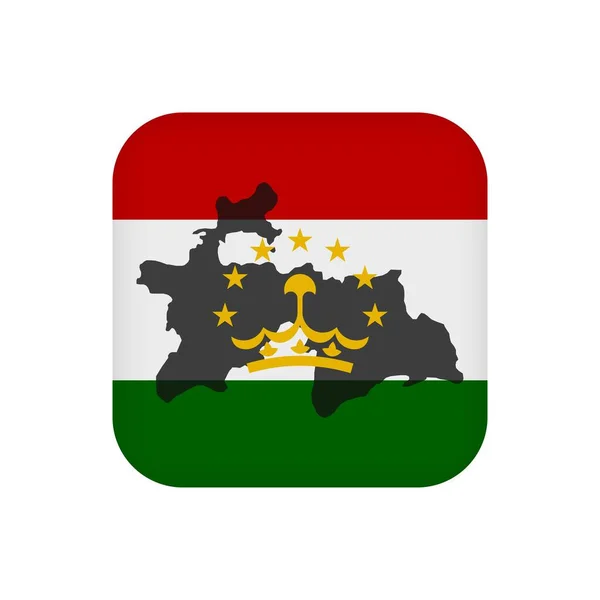 Tadschikistan Flagge Offizielle Farben Vektorillustration — Stockvektor