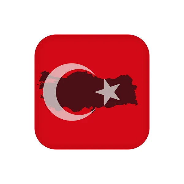 Turkey Flag Official Colors Vector Illustration — Stockvector