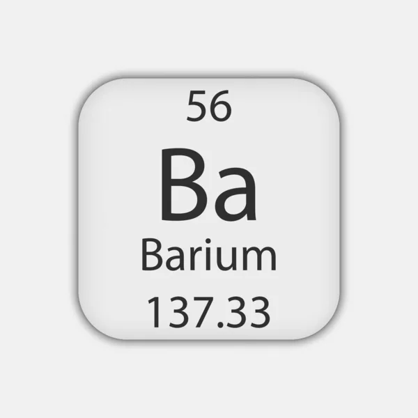 Barium Symbol Chemical Element Periodic Table Vector Illustration — Vetor de Stock
