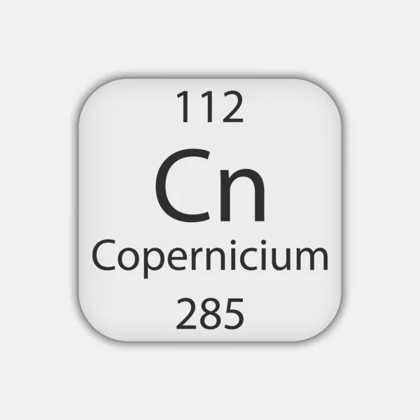Copernicium Symbol Chemical Element Periodic Table Vector Illustration — Stock Vector