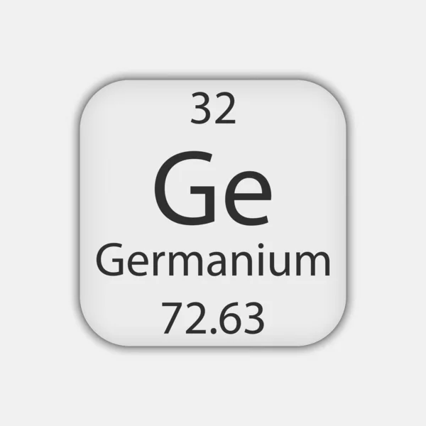 Germanium Symbol Chemical Element Periodic Table Vector Illustration — Vettoriale Stock