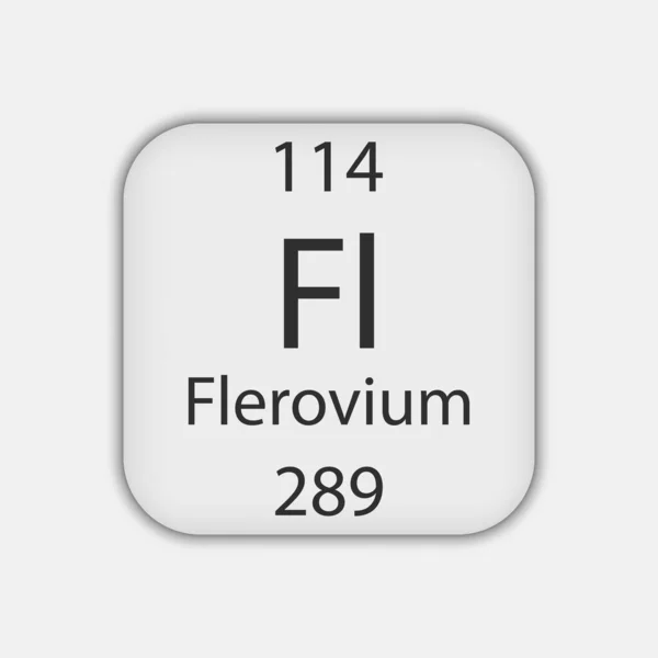 Flerovium Symbol Chemical Element Periodic Table Vector Illustration — Stockový vektor